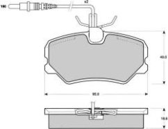přední brzdové destičky peugeot 405,4250.55,FPARTS