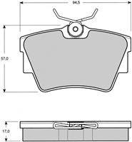 zadní brzdové destičky renault trafic,7701054772,FPARTS