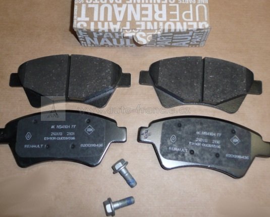PŘEDNÍ BRZDOVÉ DESTIČKY renault ,original 410601241r
