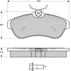 PŘEDNÍ BRZDOVÉ DESTIČKY citroen,peugeot,FERODO