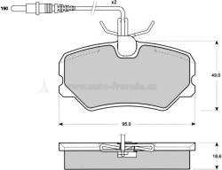 přední brzdové destičky peugeot 405,4250.55,FPARTS