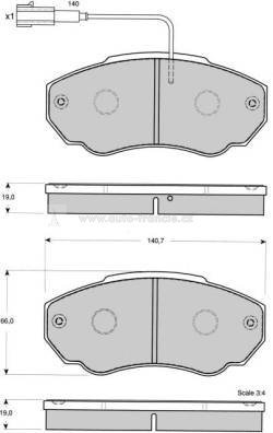 přední brzdové destičky boxer,jumper,4252.42*,fparts 6003425