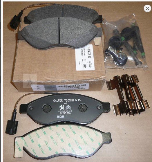 1612433980 BRZDOVÉ DESTIČKY PŘEDNÍ JUMPER,BOXER,DUCATO ORIGINAL