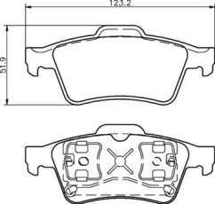 ZADNÍ BRZDOVÉ DESTIČKY renault laguna,espace,7701207996,remsa 842.00