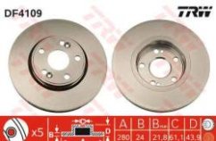 přední brzdový kotouč renault,7700802231,TRW