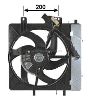 ventilátor chladiče motoru citroen c2,c3,peugeot 1007,1523h3*,FPARTS