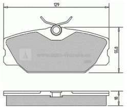 PŘEDNÍ BRZDOVÉ DESTIČKY renault,7701206379 ,REMSA