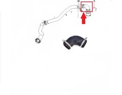 potrubí sání turba  renault master 2.3 dci 144602862R pouze pryžová hadice