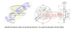 brzdová sada citroen c1,peugeot 107,108, FREMAX.ICER