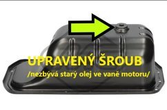 olejová vana citroen,peugeot 1.4 HDI,1.6 HDI,0301.n1,vypouštecí šroub v rovině