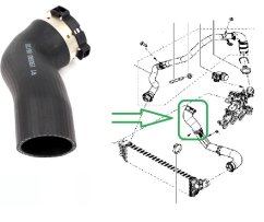 potrubí sání turba  renault master 2.3 dci 144600588R  144603692R
