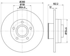zadní brzdový kotouč s ložiskem renault trafic,7711130076,fparts
