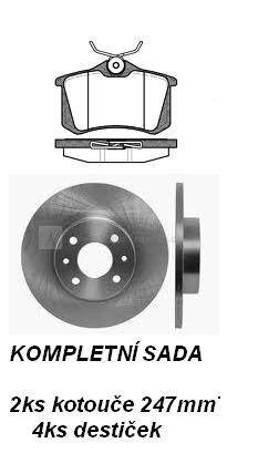 ZADNÍ BRZDOVÁ SADA  CITROEN,PEUGEOT,REMSA