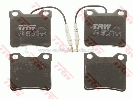 zadní brzdové destičky peugeot 406,607,4251.30*,trw gdb985