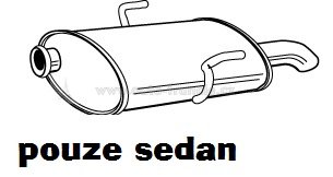 zadní tlumič výfuku peugeot 406,sedan,fparts