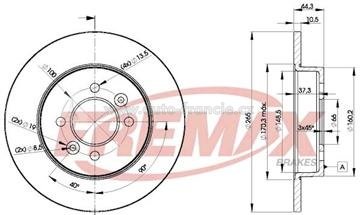 zadní brzdový kotouč renault laguna I,7701205844,FREMAX BD-4295