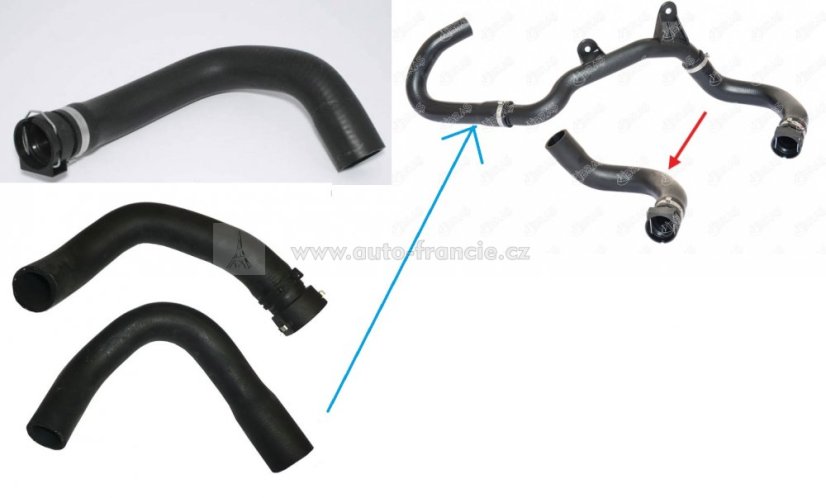 1343jp hadice chlazení citroen jumper peugeot boxer 2.2 hdi,fiat ducato 2.2 jtd