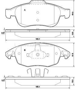PŘEDNÍ BRZDOVÉ DESTIČKY citroen,peugeot FPARTS