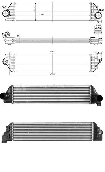 chladič turba renault master 2.3 dci,144960015r,NRF 30358