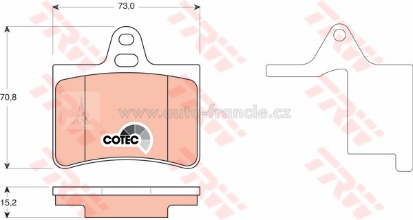 ZADNÍ BRZDOVÉ DESTIČKY CITROEN C5 425290,trw gdb1450
