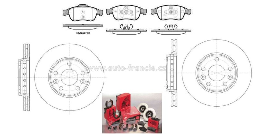 brzdy renault,dacia,přední brzdová sada renault,dacia
